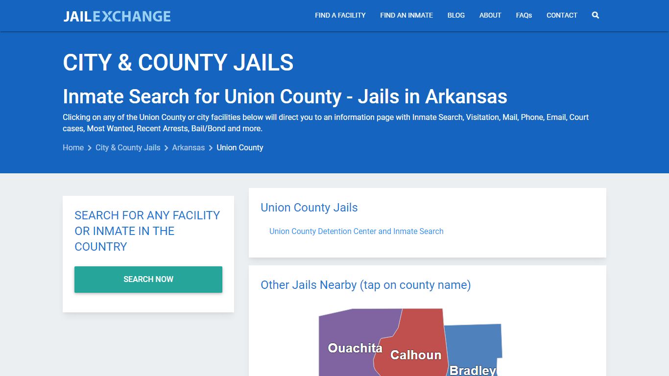 Inmate Search for Union County | Jails in Arkansas - Jail Exchange